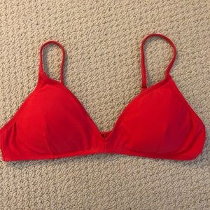 J Crew Little Red Bikini Top